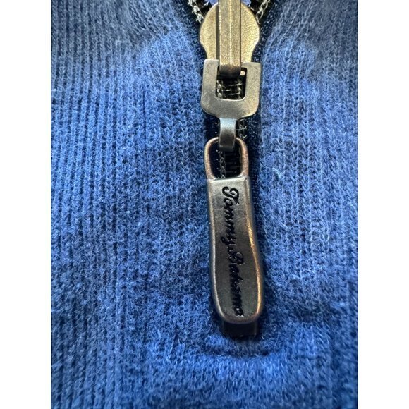 Vintage Tommy Bahama Mock‎ Neck 1/2 Zip Pullover Sweater (Size XL) Blue | N1 - Picture 2 of 6